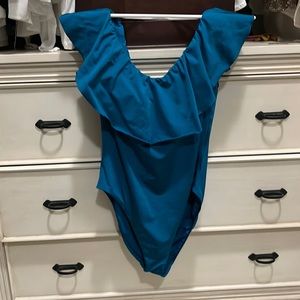 Trina Turk one piece Bathing suit. Worn once. Turquoise.